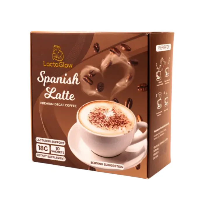 Lactaglow Spanish Latte Premium Decaf Coffee 18Gx10