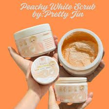 Pretty Jin Peachy White Scrub 250ml - Goat's Milk &amp; Niacinamide Infusion