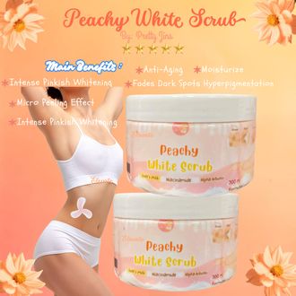 Pretty Jin Peachy White Scrub 250ml - Goat's Milk &amp; Niacinamide Infusion