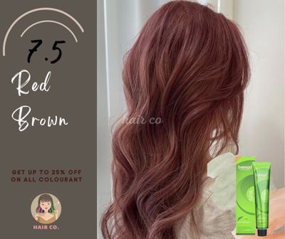 Bremod Hair Color 7.5 Red Brown Cream Formulation Hair Color