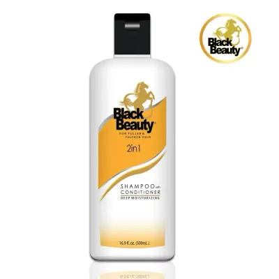 Black Beauty Anti-Dandruff Hair Shampoo (2-in-1 Shampoo &amp; Conditioner - 500ml
