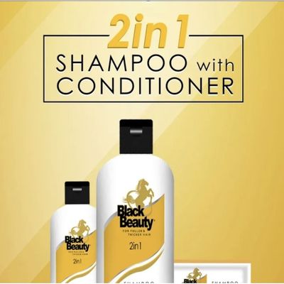 Black Beauty Anti-Dandruff Hair Shampoo (2-in-1 Shampoo &amp; Conditioner - 500ml