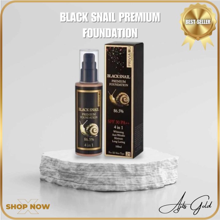 Black Snail Premium Foundation 86.5% SPF 30PA++ 4in1 Whitening Anti-wrinkle 100ml