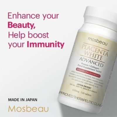 MOSBEAU Placenta White Advanced Supplement 120 Tablets / 650mg