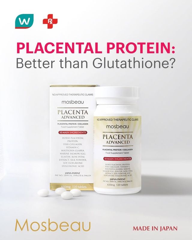 MOSBEAU Placenta White Advanced Supplement 120 Tablets / 650mg