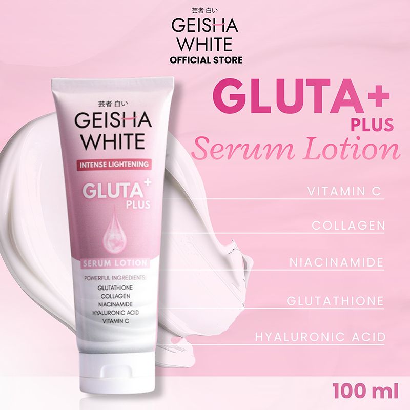 Geisha White Gluta Plus Intense Lightening Serum Body Lotion