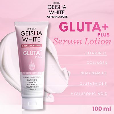 Geisha White Gluta Plus Intense Lightening Serum Body Lotion