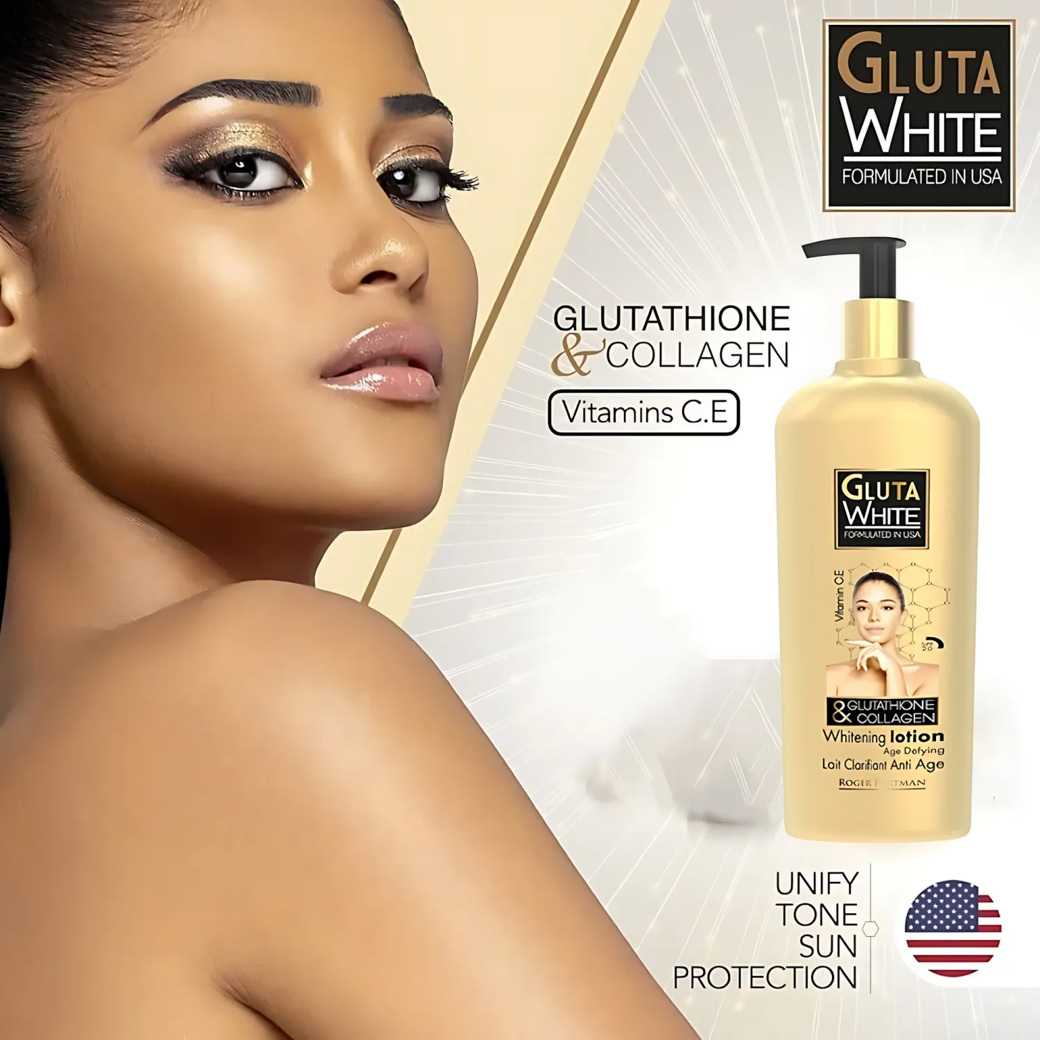 Gluta White Glutathione & Collagen Brightening Body Lotion 250ml Gluta White Glutathione & Collagen Brightening Body Lotion 250ml