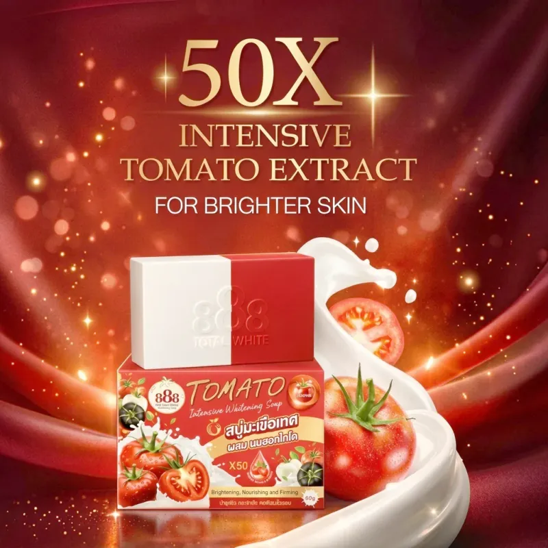 888 Tomato Soap Lycopene-Enriched Hydrating &amp; Smoothing (90g)