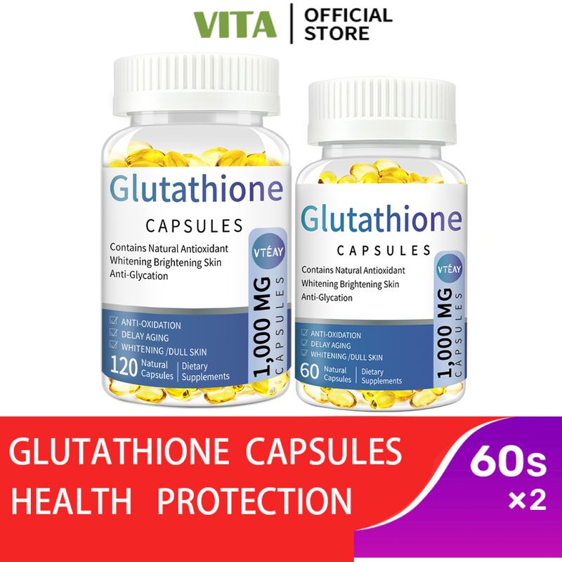 VTEAY Glutathione Capsules 120 Capsules 1000mg