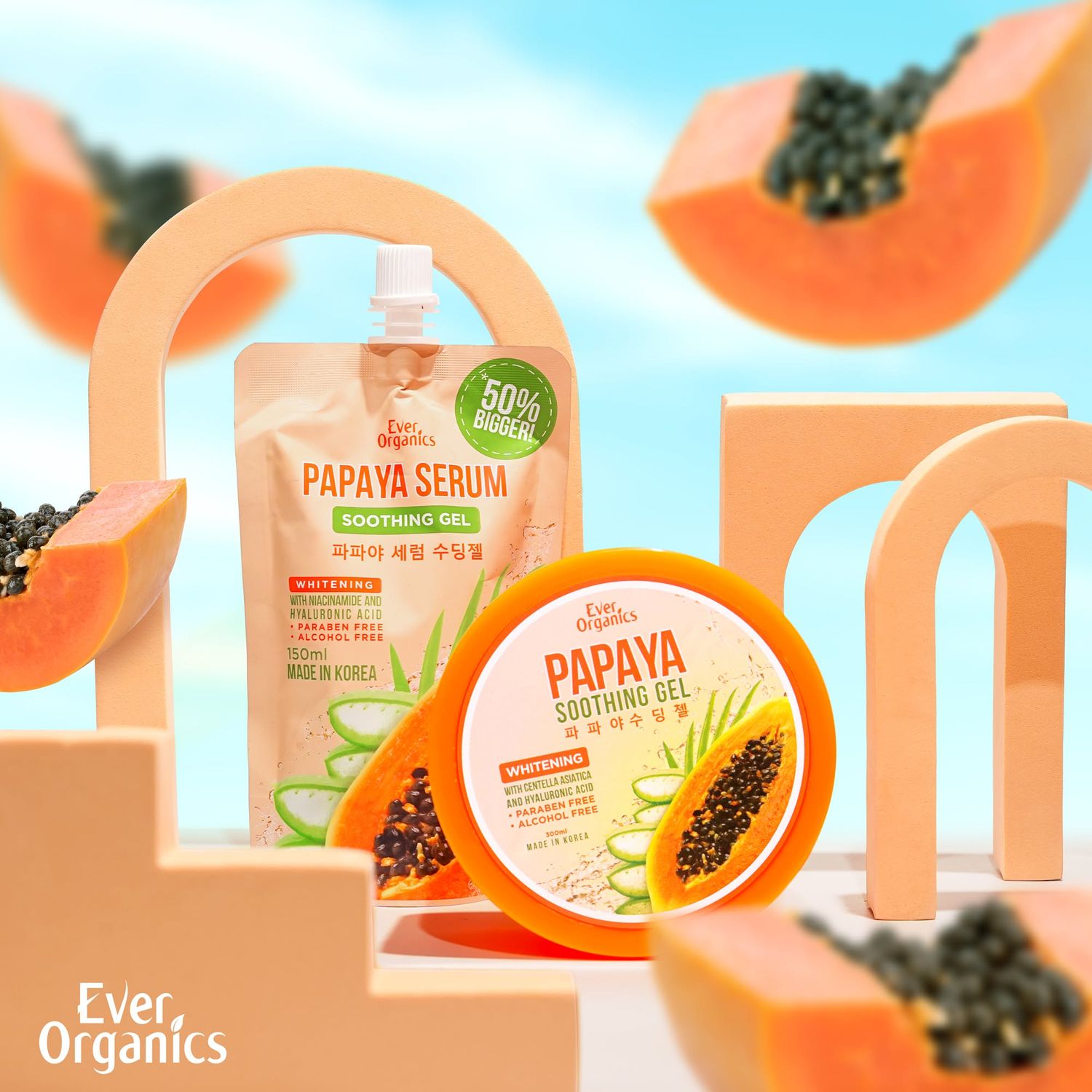 Ever Organics Papaya Soothing Gel 150ml
