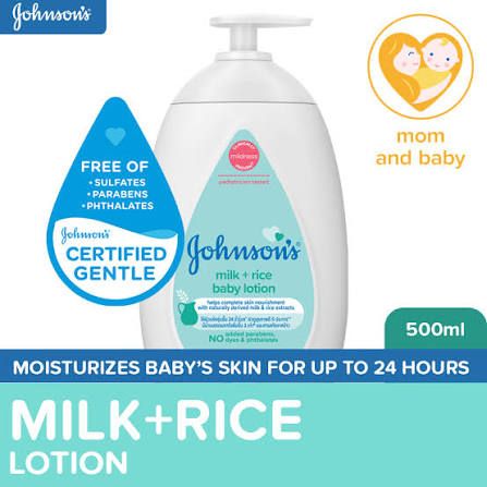 Johnsons Milk Plus Rice Baby Lotion Pump 500ml