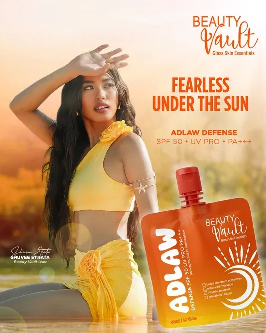 Beauty Vault ADLAW Defense SPF50 UV PRO PA+++ 50ml – Lightweight Broad‑Spectrum Sunscreen | Non‑Toxic Sheer Formula | Daily UVB/UVA Shield with Hydrating Comfort