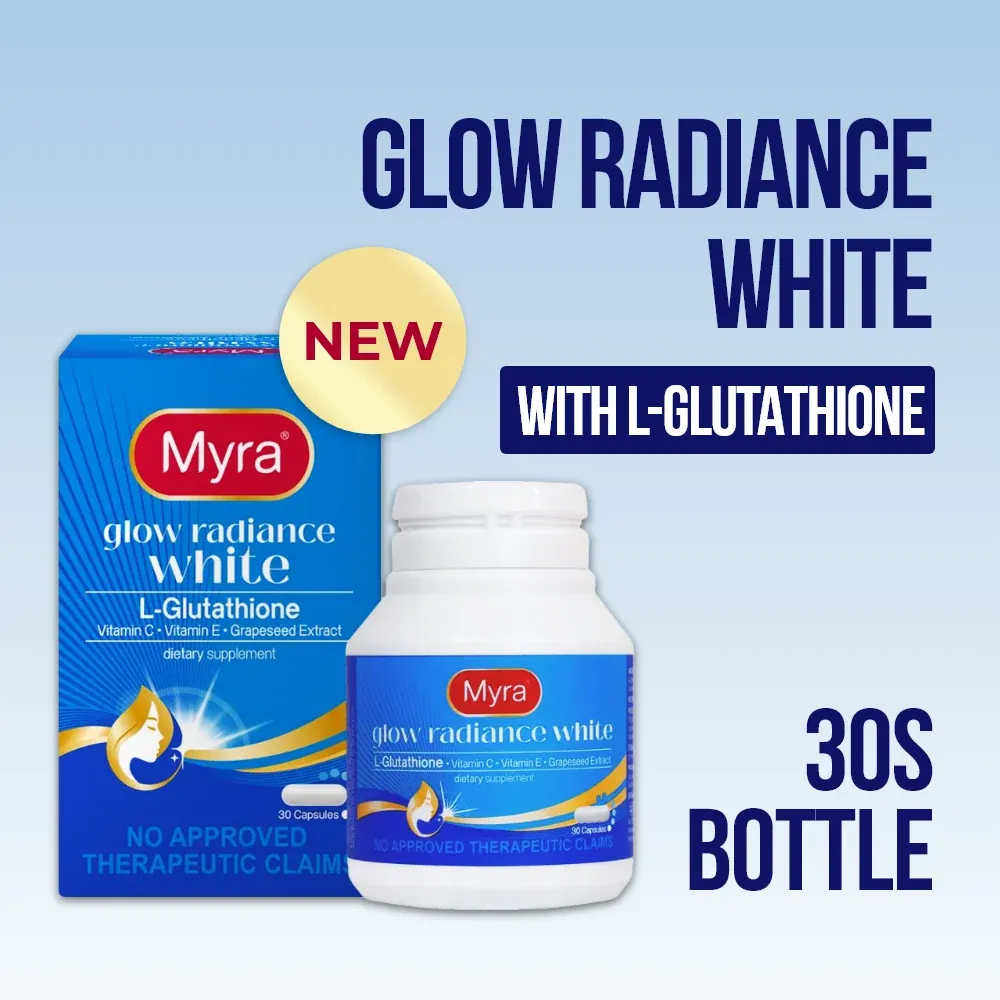New Myra Glow Radiance White With L-Glutathione 30S