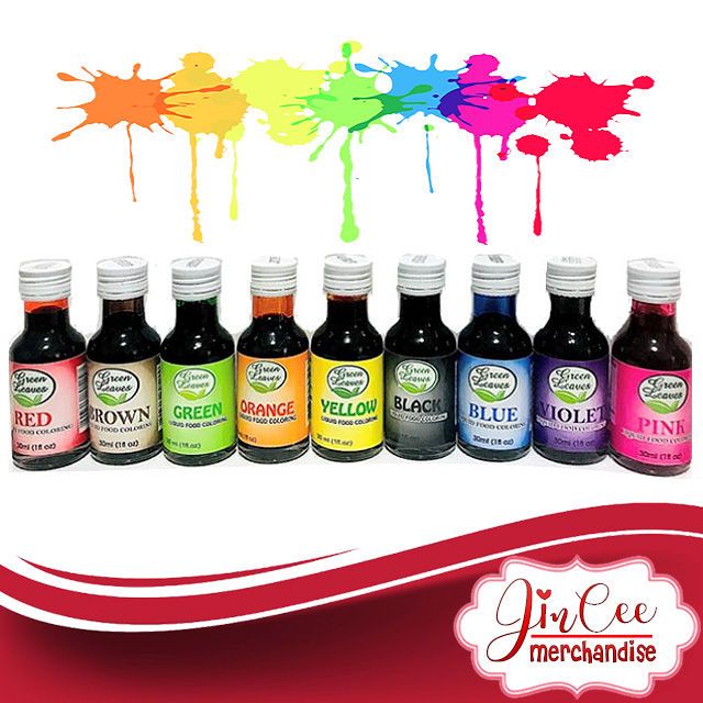Green Leaves Food Color 12pcs -30ml each