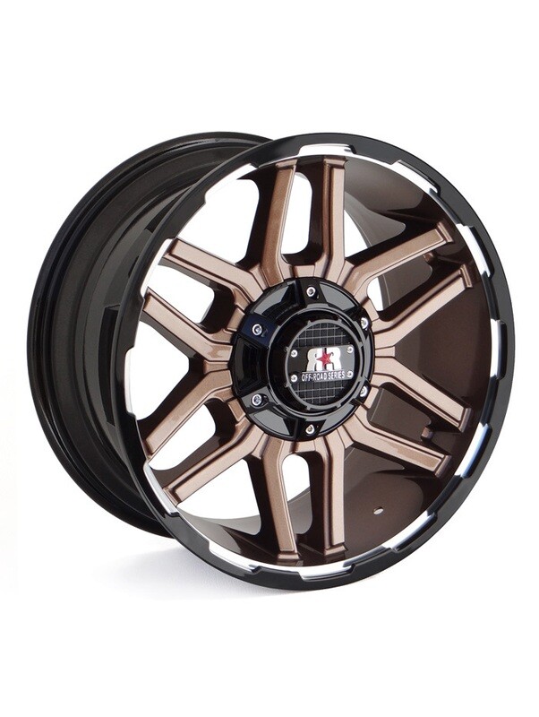Road Rage® RRC3 17x9&quot; Gloss Black &amp; Dark Copper Tint CB106