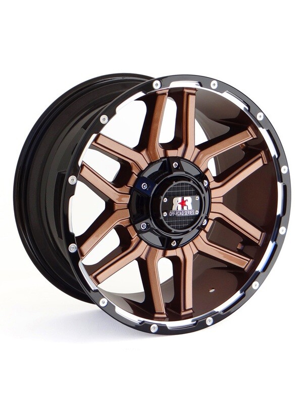 Road Rage® RRC3 18x9&quot; Gloss Black &amp; Dark Copper Tint CB106