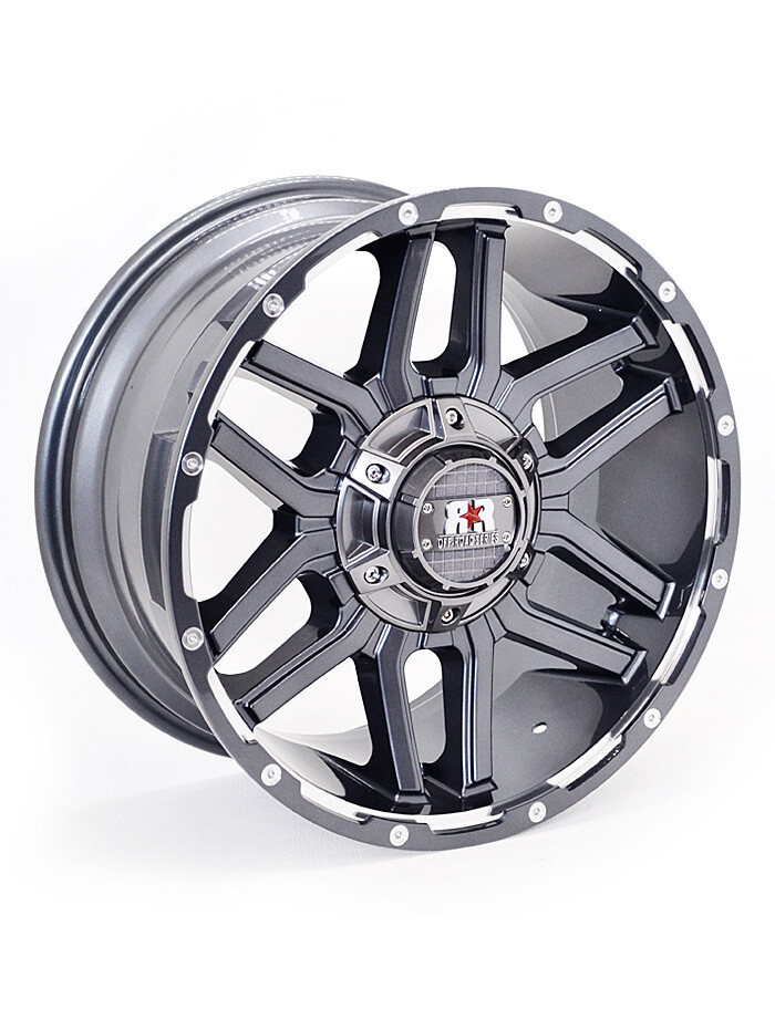 Road Rage® RRC3 18x9&quot; Gunmetal Machined CB65.1