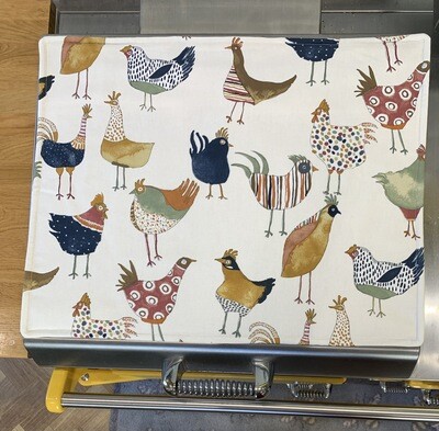 Everhot Magnetic Cover in "Harriet Hen" fabric