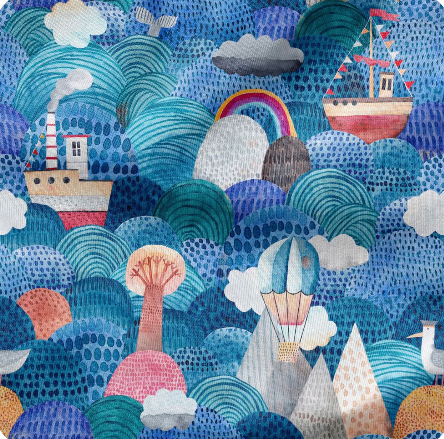 Everhot Magnetic Cover in "Seaside Adventure" fabric