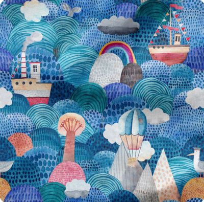 Everhot Magnetic Cover in "Seaside Adventure" fabric