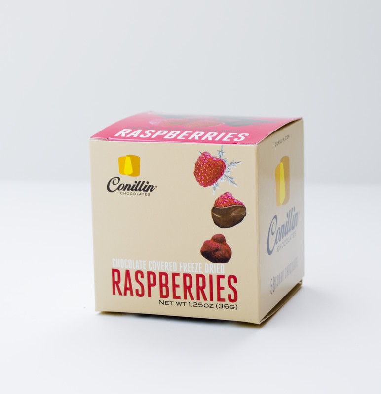 58% Dark Chocolate Panned Raspberries