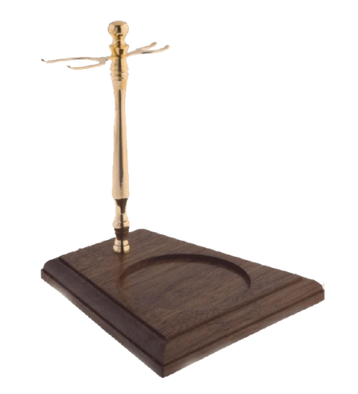 GOLD TONE &amp; WOOD STAND  #139