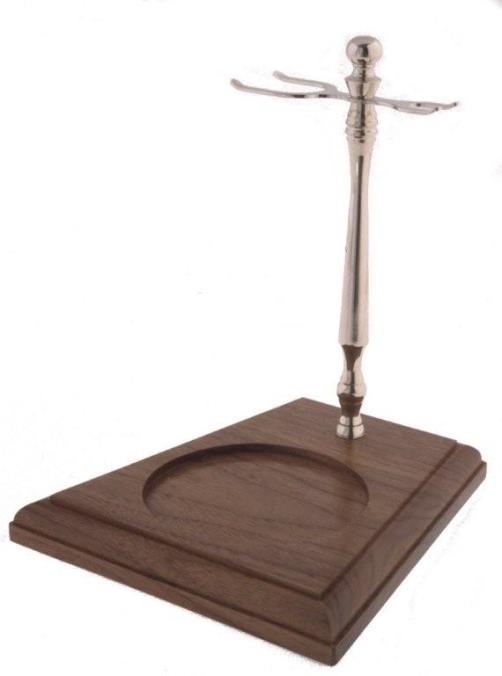 CHROME &amp; WOOD STAND  #159