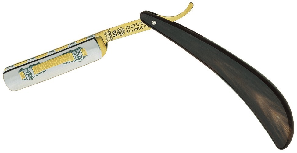 DOVO BUFFALO HORN HANDLED STRAIGHT RAZOR  #98