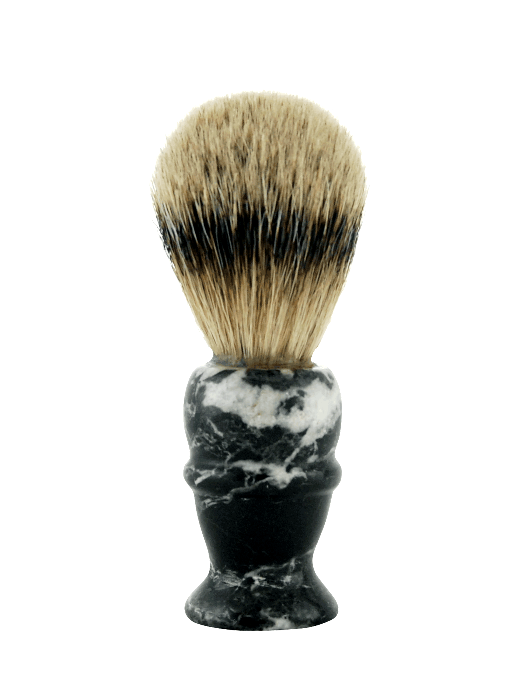 PURE BADGER SHAVE BRUSH, BLACK MARBLE HANDLE  #160MB