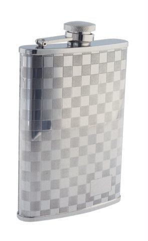 CHECKERBOARD 8 OZ. FLASK  #508