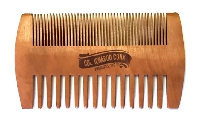COL CONK WOOD BEARD COMB-FINE &amp; COARSE TOOTH #305