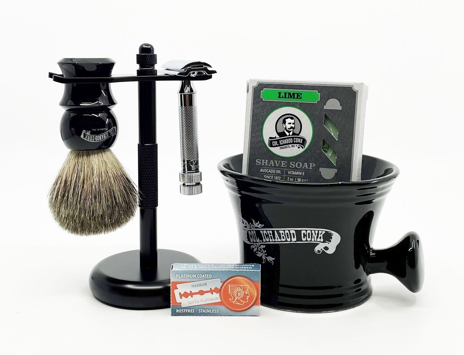 DE SHAVE SET 6PC. with HD Safety Razor #295