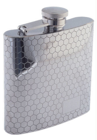 HONEYCOMB PATTERN 6 OZ. FLASK  #1007