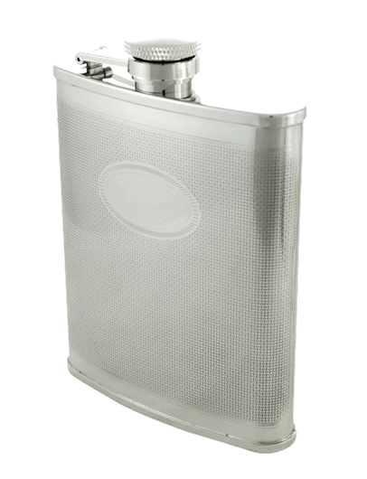 BASKET WEAVE 6 OZ. FLASK  #406