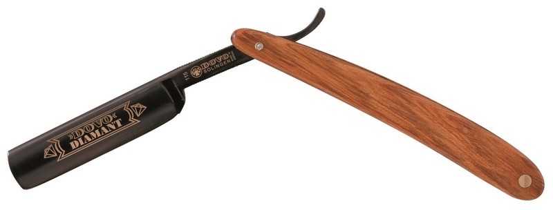 DOVO WHITE EBONY WOOD STRAIGHT RAZOR #5861