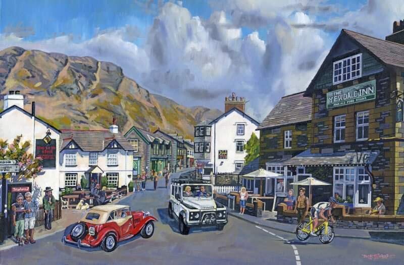 Coniston Village print, by Jack Webster