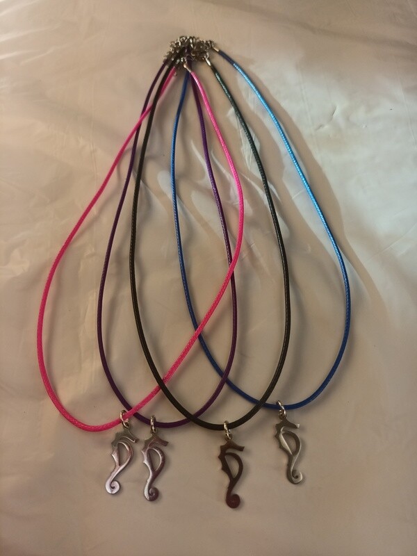 Seahorse pendant on cord