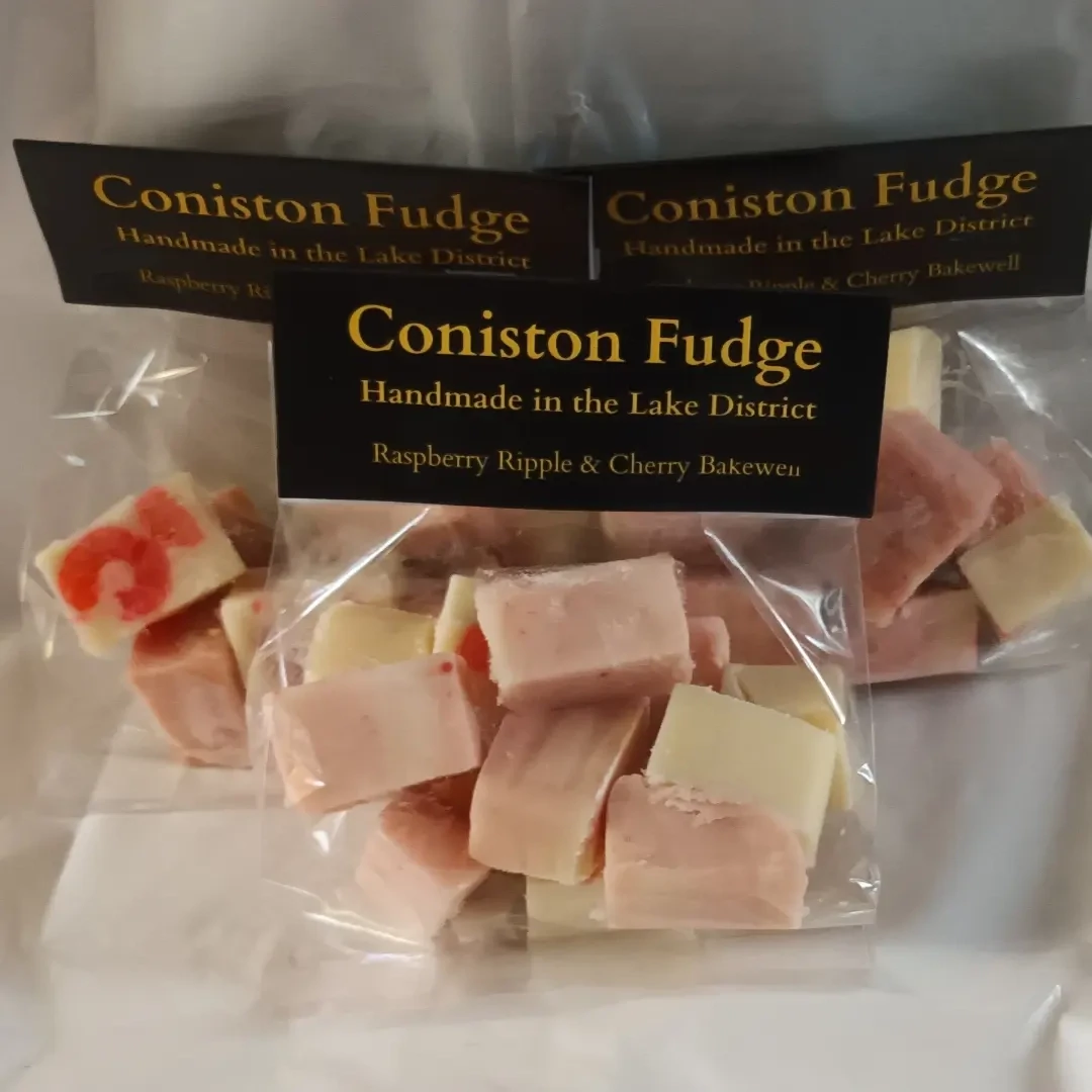 Coniston Fudge Raspberry Ripple and Cherry Bakewell"Grab bags "