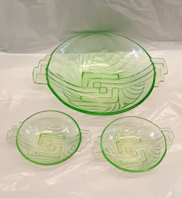 Vintage Art Deco Bowls, set of 3