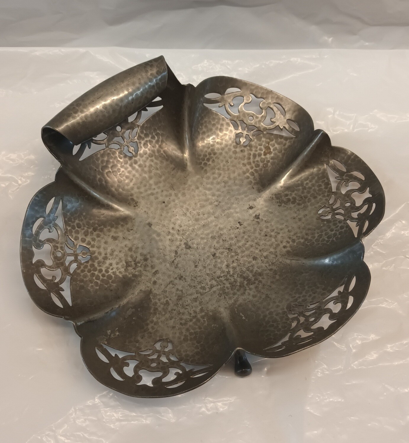 Antique Pewter Bon Bon dish