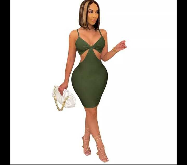 More Than Enough Mini Dress (Army Green)