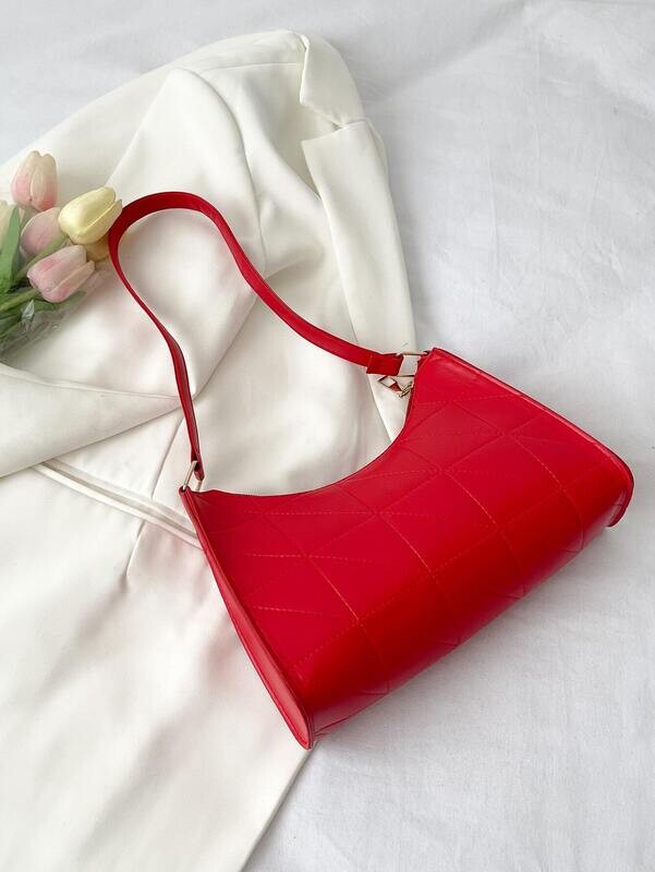 On The Edge Quilted Baguette Bag