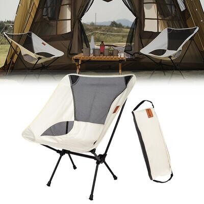 Folding Moon Chair Camping Stool Portable with Storage Bag