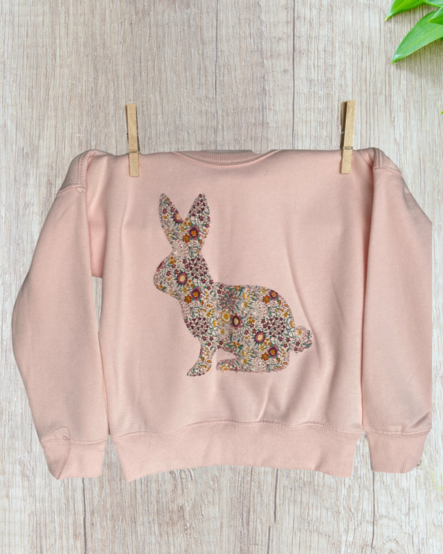 Floral Bunny Jumper Pink