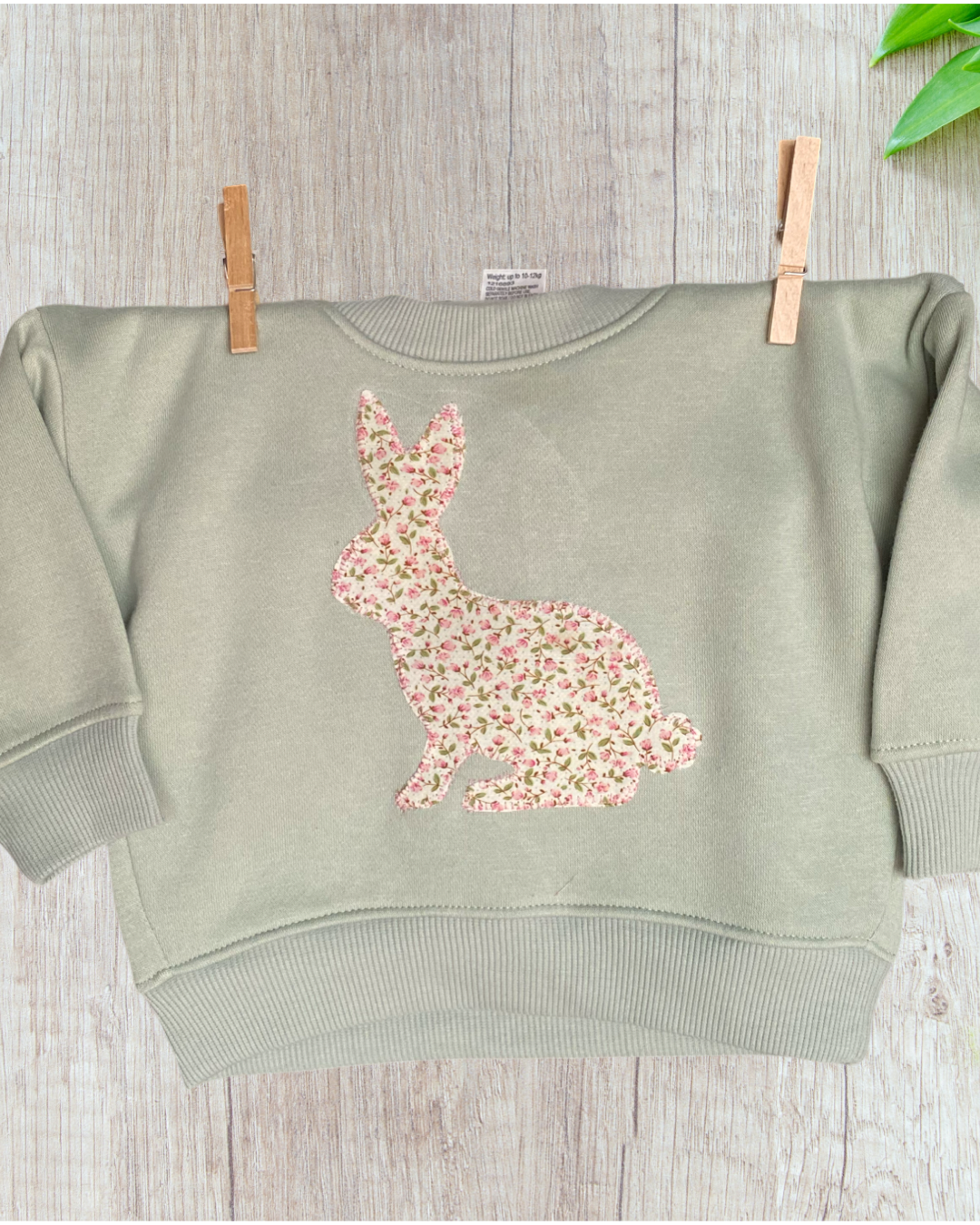Floral Bunny Jumper Green