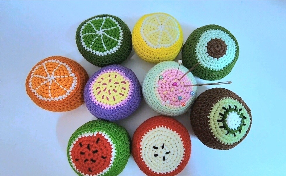 Pin cushion fruits theme