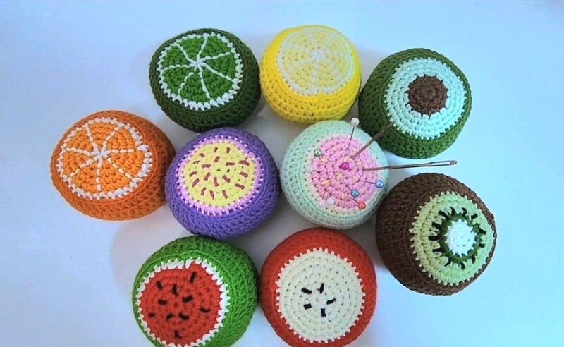 Pin cushion fruits theme