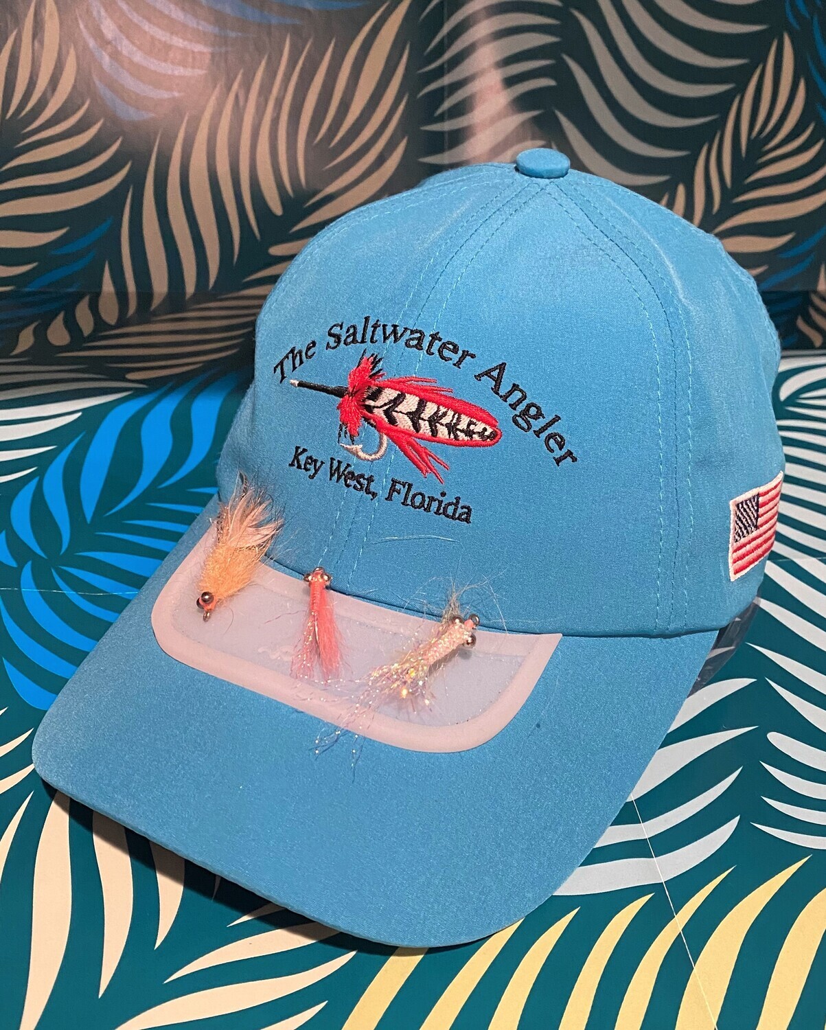 Saltwater Angler Pin Cushion Hat, Color: AQUA