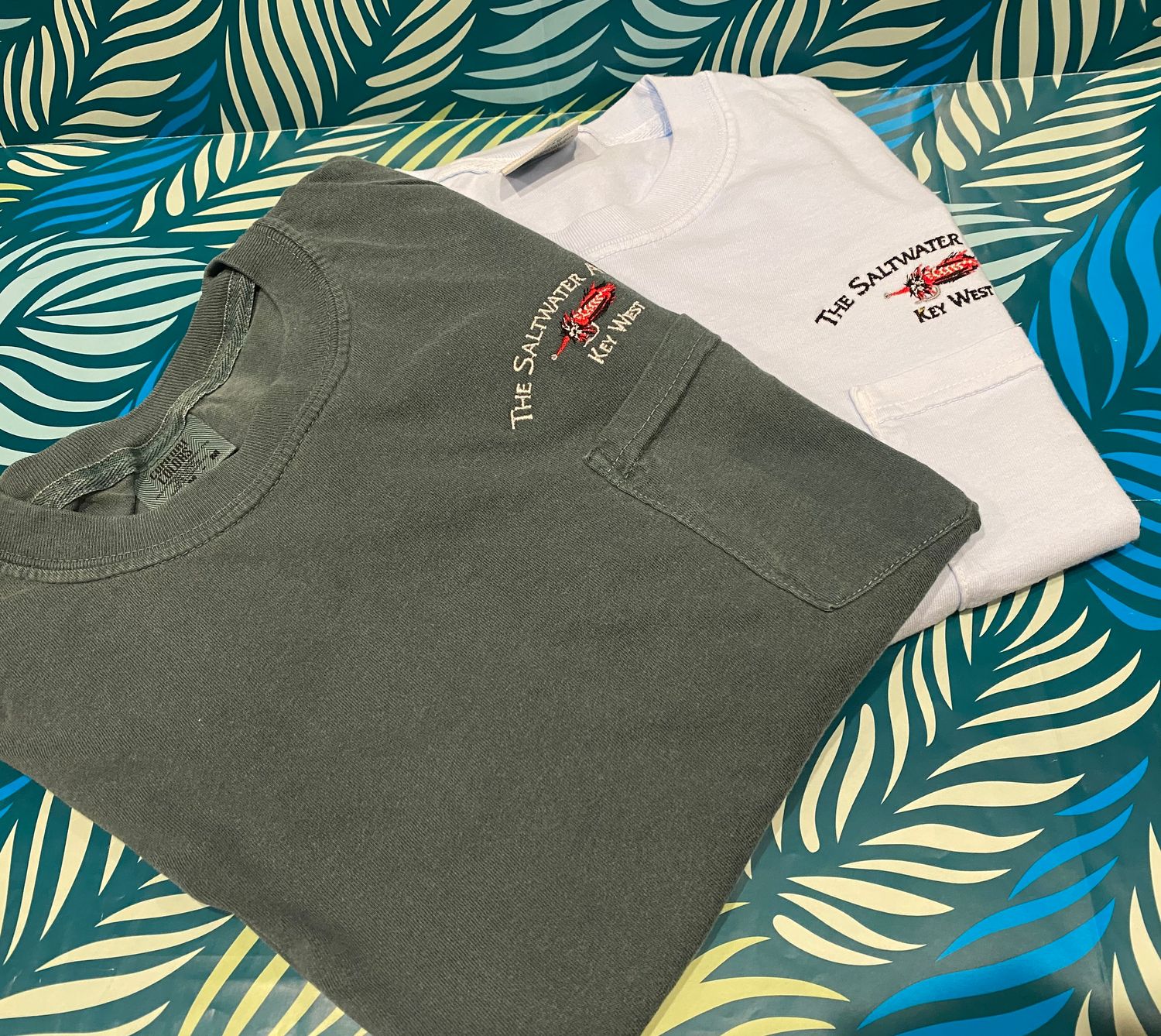 Saltwater Angler Comfort Colors Embroidered Logo with Pocket - Key West ...